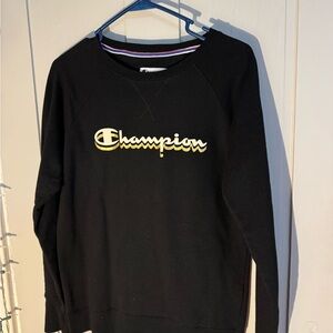 Champion Black and Gold Logo Sweatshirt